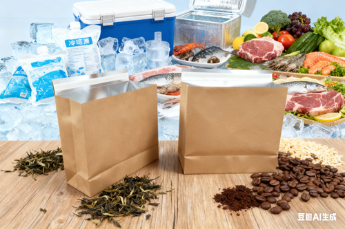 Aluminifolio Kraft sacchetto di carta mailer sacchetto impermeabile e mantenere la temperatura costantemente