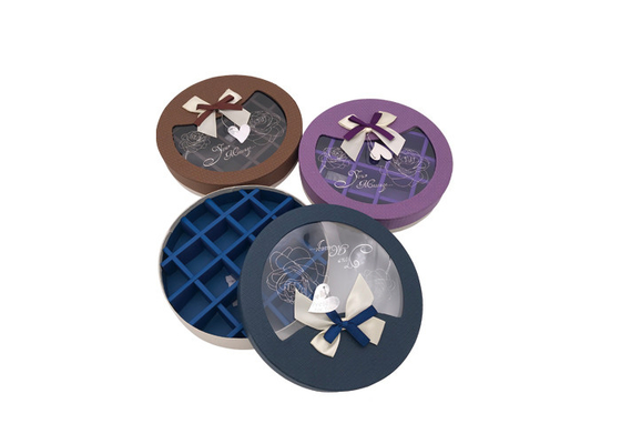 Good price Contenitori di regalo rotondi del cartone della scatola di presentazione del cioccolato di Brown blu in linea