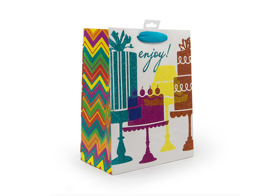 Good price sacchetto di carta regalo colorato personalizzato sacchetto da shopping nastro di marca Maniglie in linea