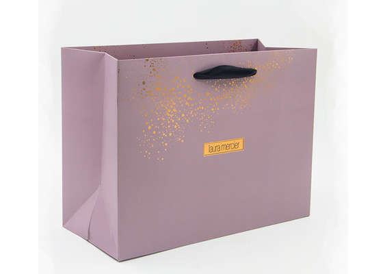 qualità Sacchi di carta di timbratura caldi personali del boutique dell'oro con le maniglie nere del nastro fabbrica