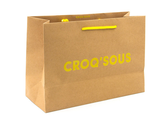 Good price I sacchetti della spesa amichevoli della carta kraft di Eco Con le maniglie hanno personalizzato la stampa di logo in linea