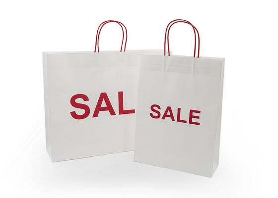 Good price Sacchetto della spesa su ordinazione della stampa dell'amico di Eco della borsa bianca della carta kraft con le maniglie in linea