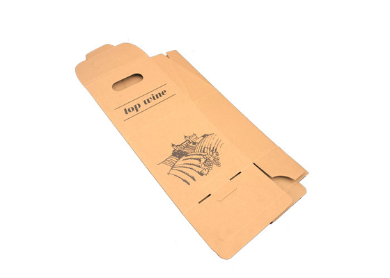 Good price L'imballaggio biodegradabile/tre del contenitore di regalo del vino di Brown imbottiglia il contenitore di regalo del vino in linea