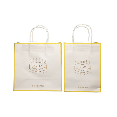 Good price stampa 100gsm che vernicia la borsa d'imballaggio del forno con le maniglie torte in linea