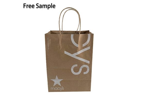 Good price sacchi di carta di 40gsm FSC CMYK Brown Kraft con la maniglia in linea